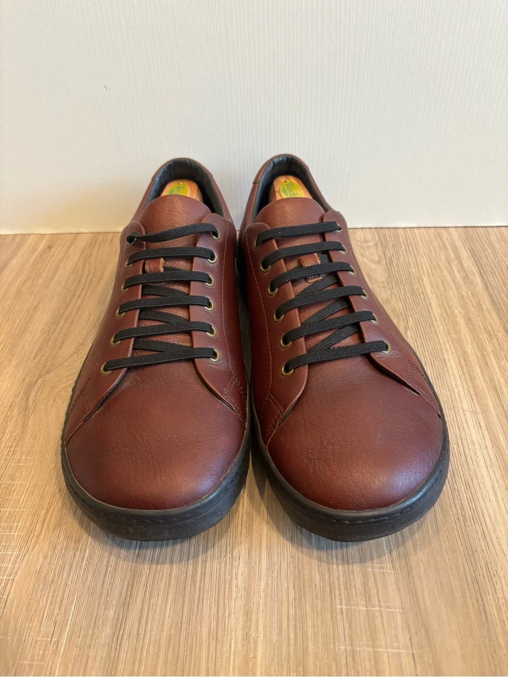 Birchbury Bramfords Mens Pebbled Leather Low Top Sneakers 13 US 46 EU Minimalist